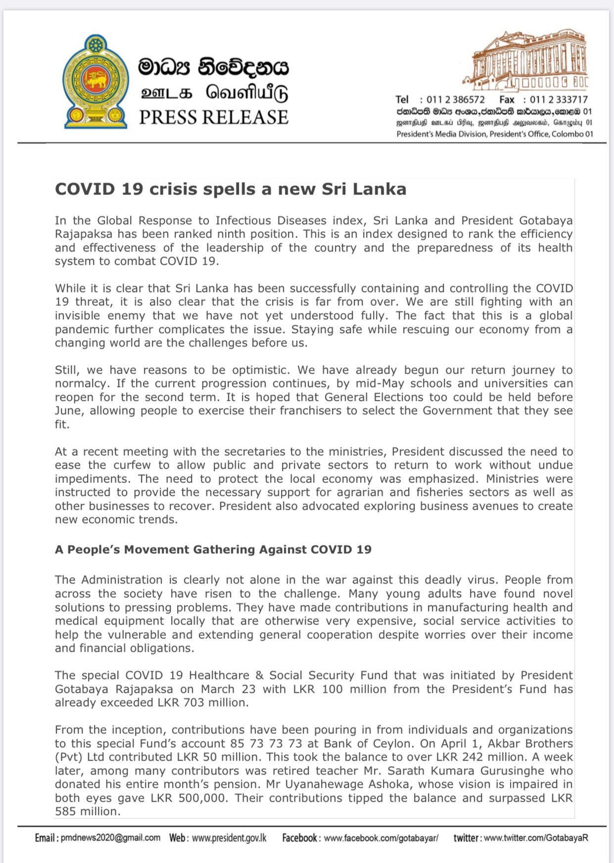 social impact of covid 19 in sri lanka essay